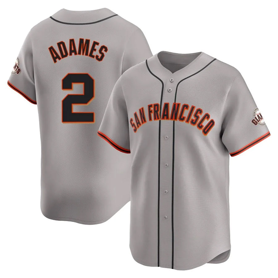 Custom #2 Gray SF Baseball Shirt Top