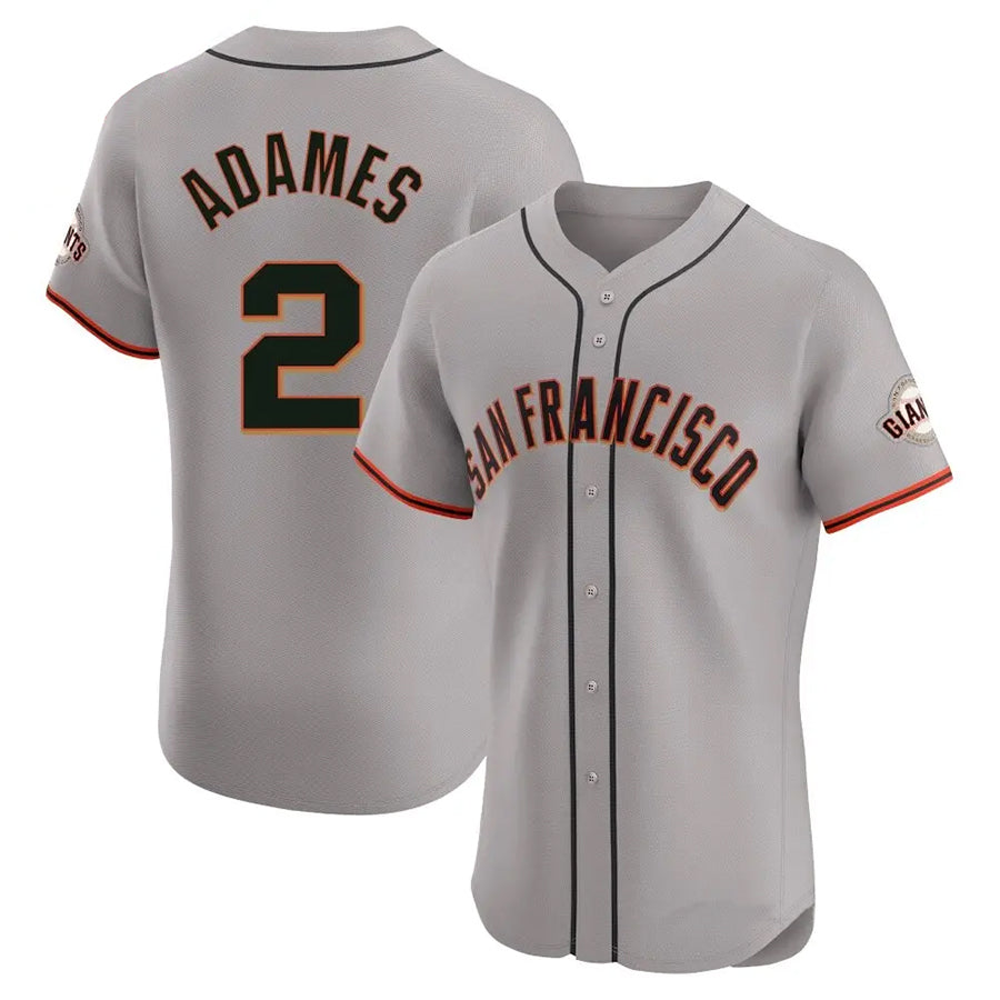 Custom #2 Gray SF Baseball Shirt Top
