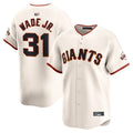 Custom #31 Cream SF Baseball Shirt Top