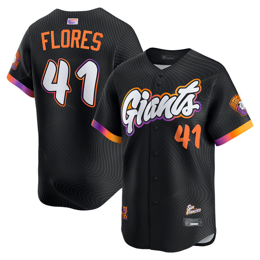 Custom #41 City Connect SF Baseball Shirt Top