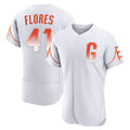 Custom #41 White City Connect SF Baseball Shirt Top
