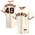 Custom #49 Cream SF Baseball Shirt Top