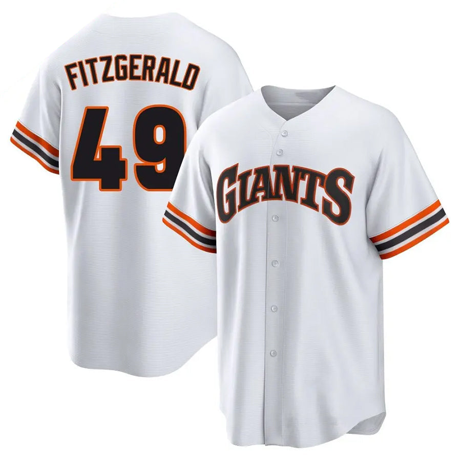 Custom #49 White City Connect SF Baseball Shirt Top