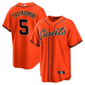 Custom #5 Orange SF Baseball Shirt Top