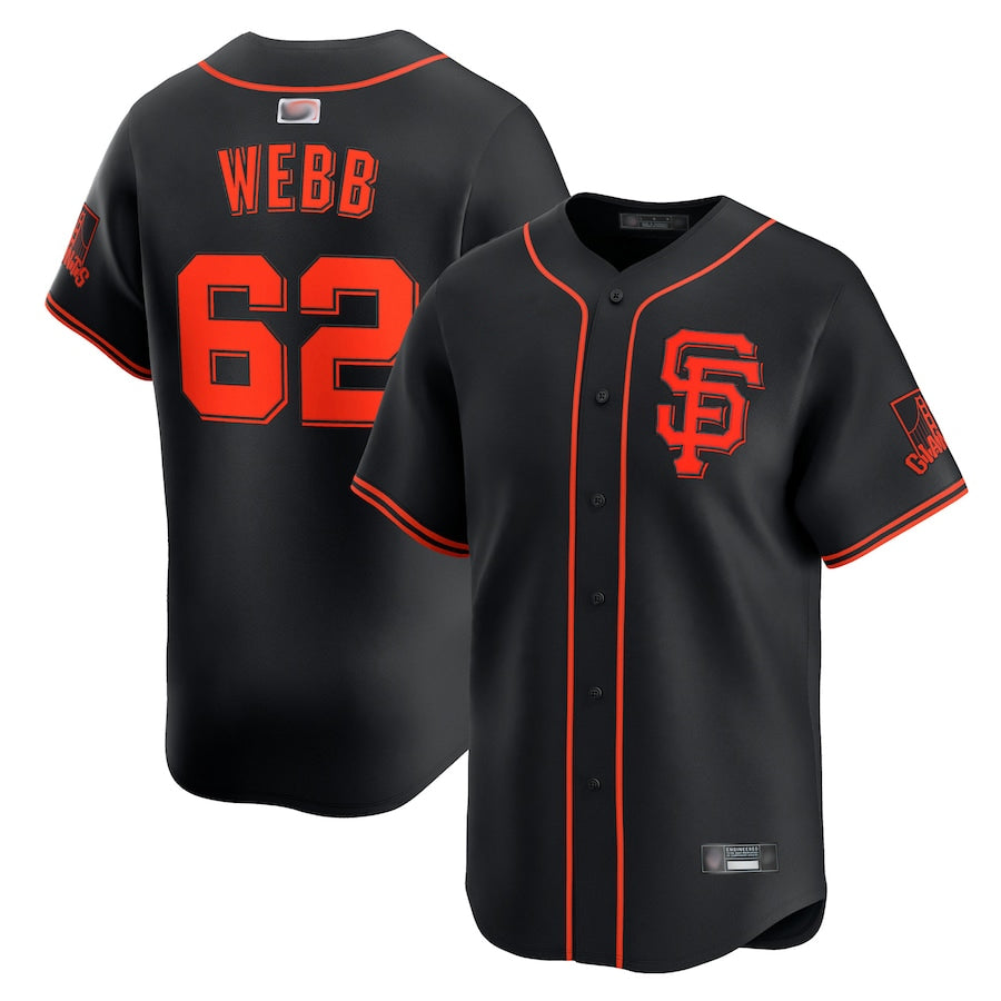 Custom #62 Black SF Baseball Shirt Top