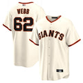 Custom #62 Cream SF Baseball Shirt Top