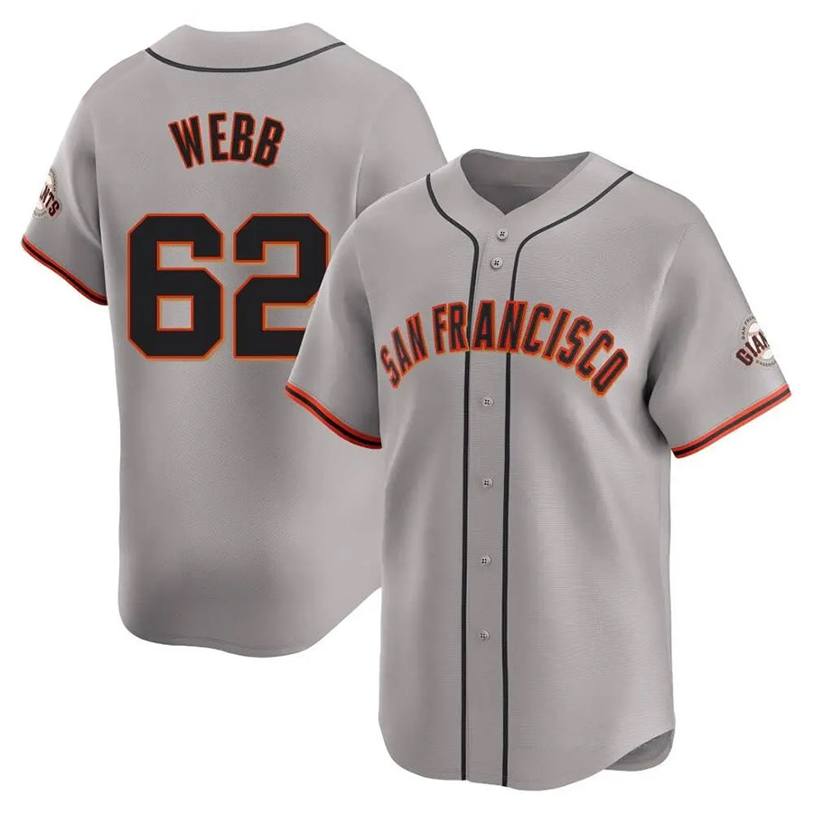 Custom #62 Gray SF Baseball Shirt Top