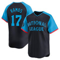 Custom #17 Navy All Star SF Baseball Shirt Top