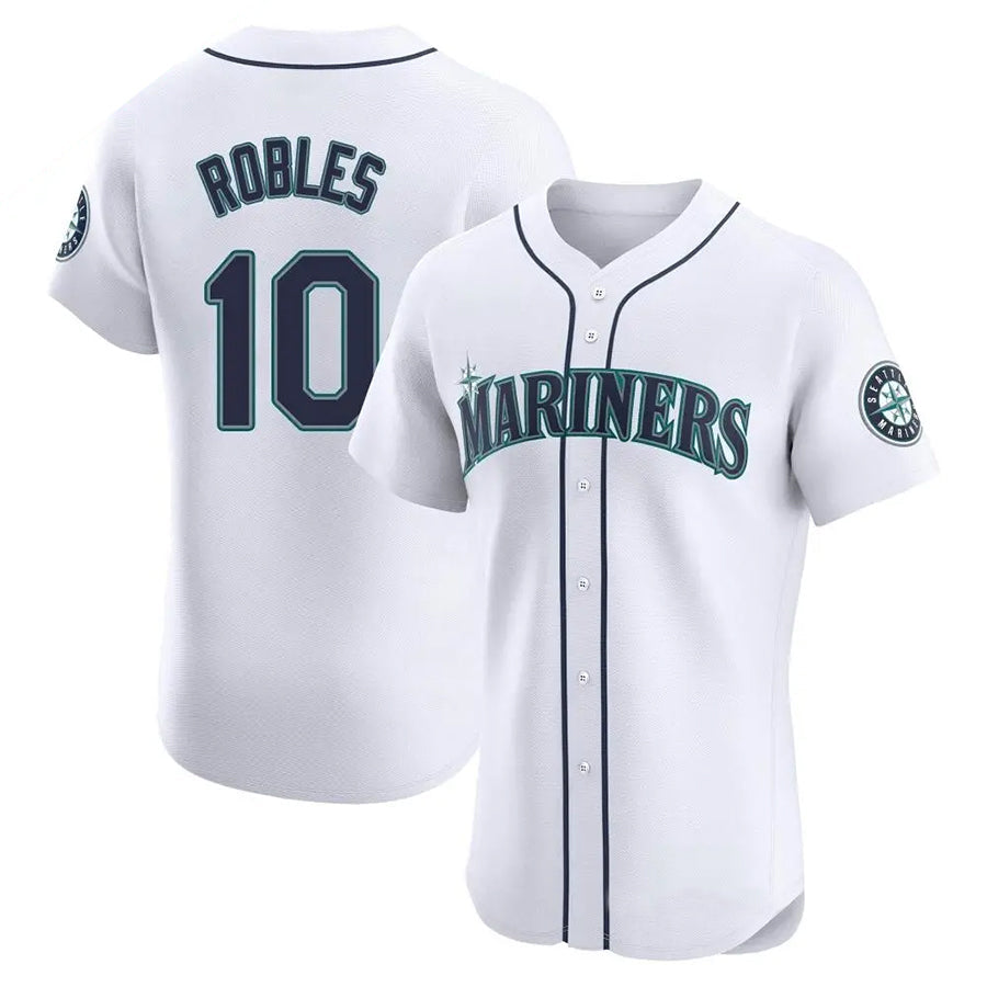 Custom #10 White SEA Baseball Shirt Top