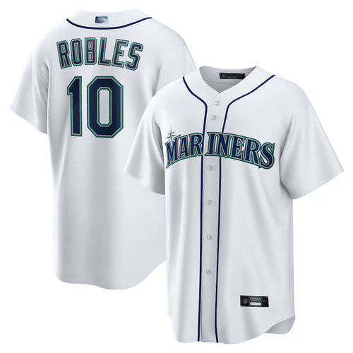 Custom #10 White SEA Baseball Shirt Top