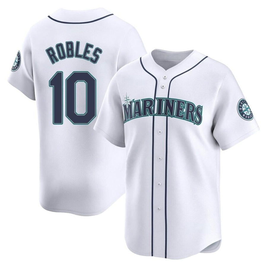 Custom #10 White SEA Baseball Shirt Top