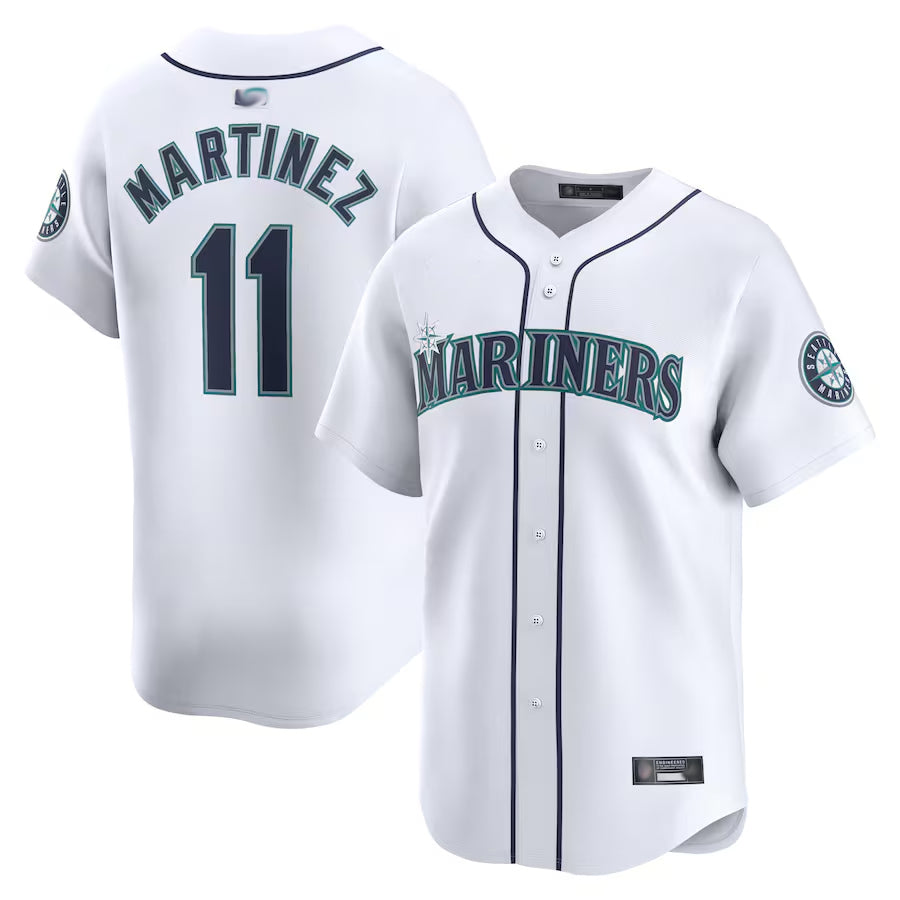 Custom #11 White SEA Baseball Shirt Top