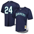 Custom #24 Navy SEA Baseball Shirt Top