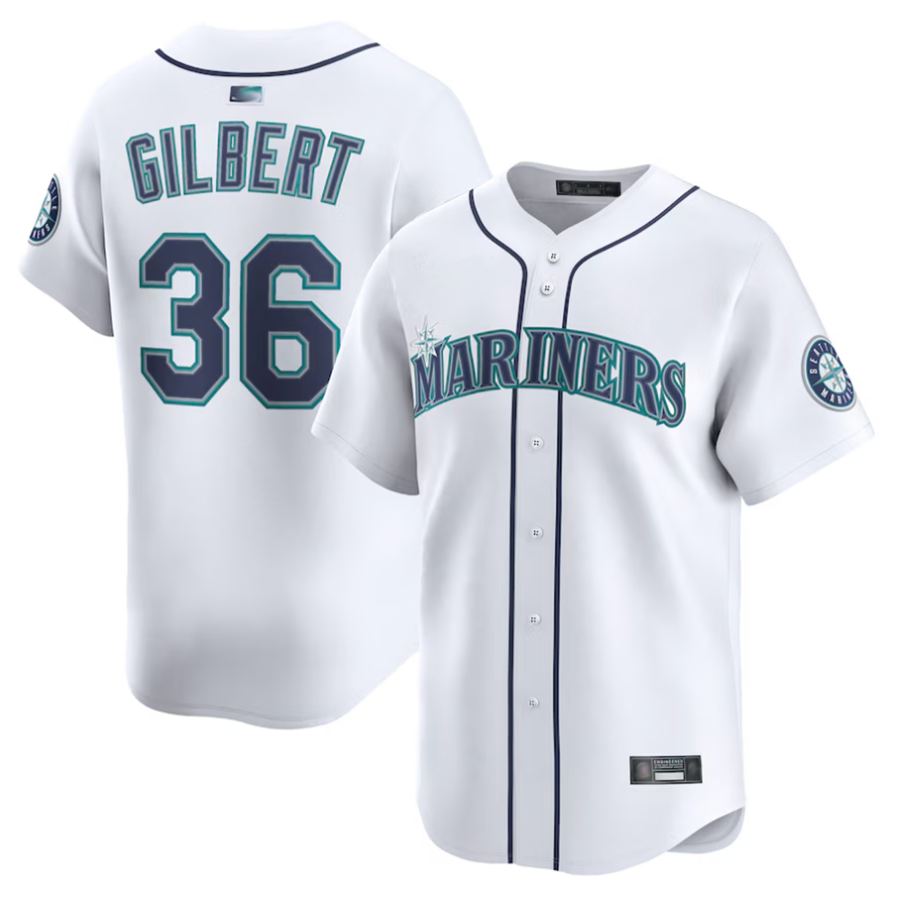 Custom #36 White SEA Baseball Shirt Top