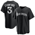 Custom #3 Black SEA Baseball Shirt Top