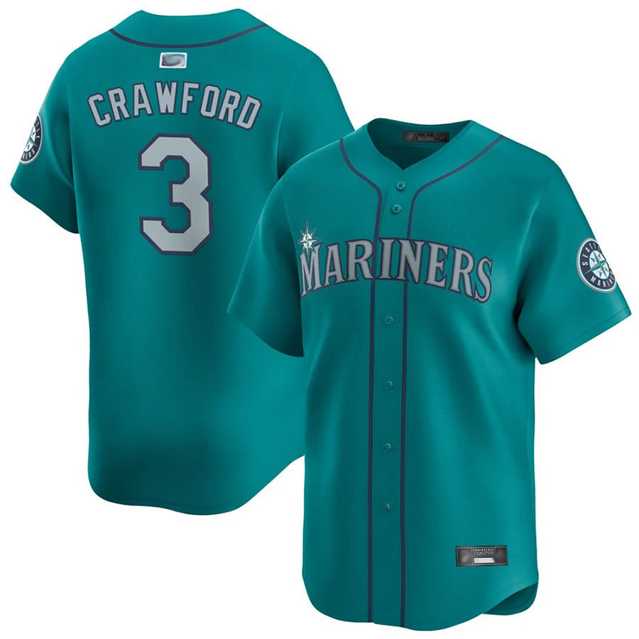 Custom #3 Navy All Star SEA Baseball Shirt Top