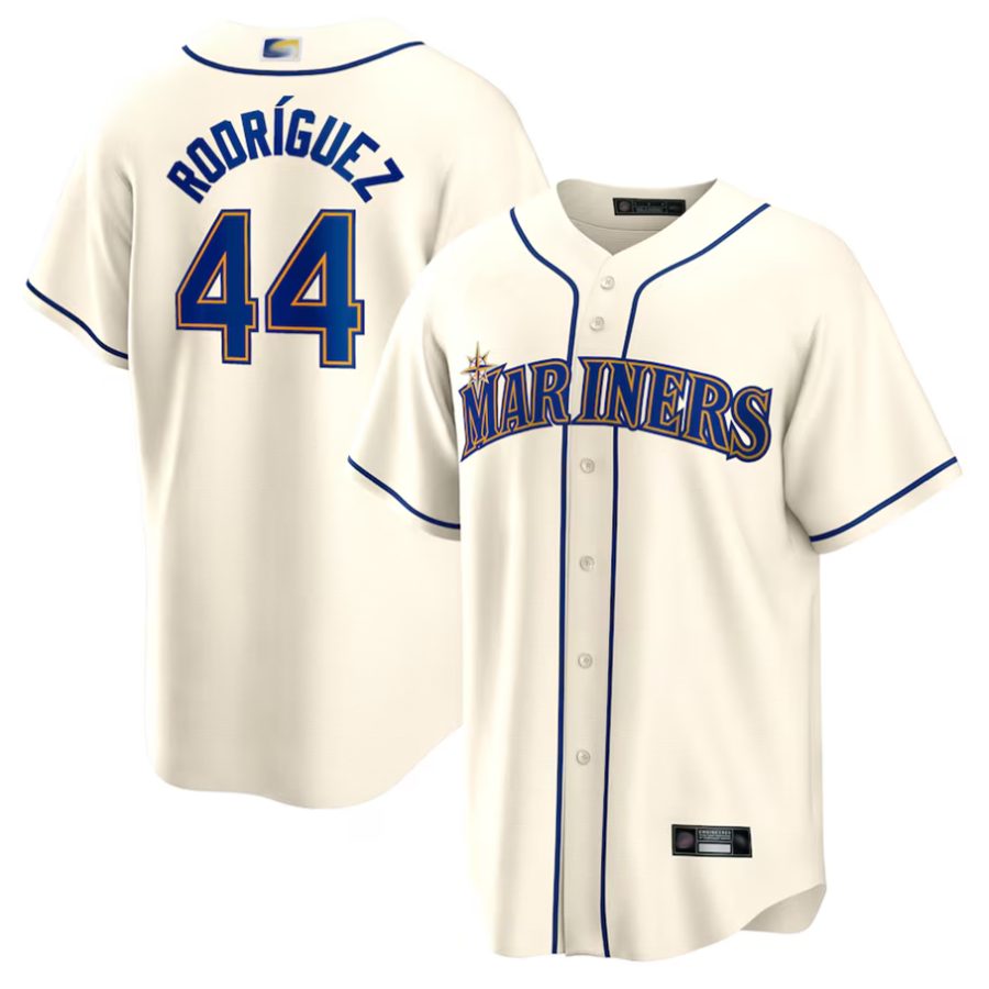 Custom #44 Cream SEA Baseball Shirt Top