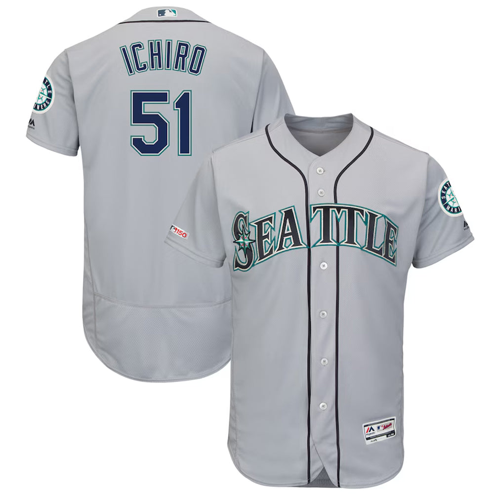 Custom #51 Gray SEA Baseball Shirt Top