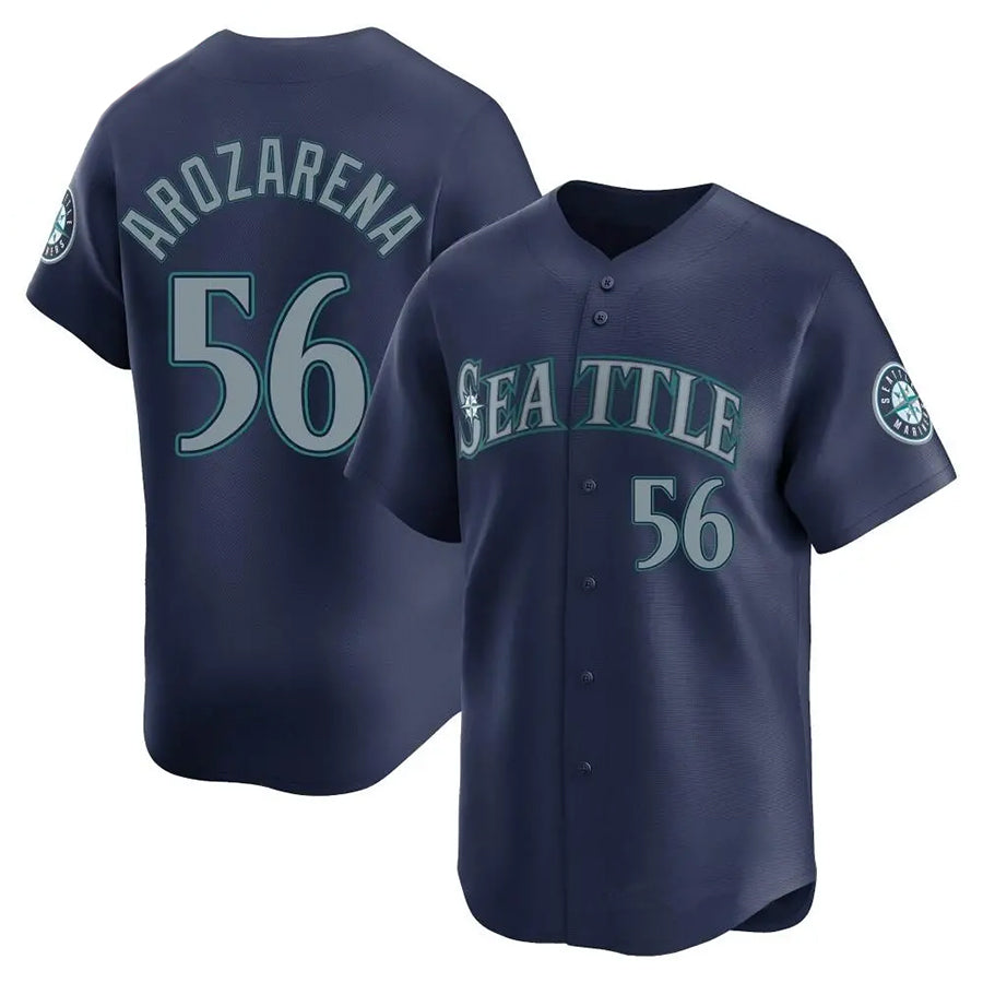 Custom #56 Navy City Connect SEA Baseball Shirt Top