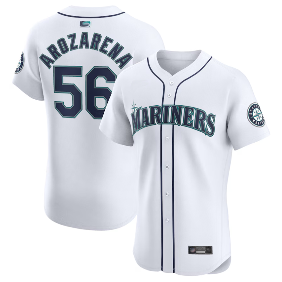 Custom #56 White SEA Baseball Shirt Top