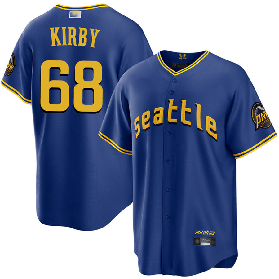 Custom #68 Royal City Connect SEA Baseball Shirt Top