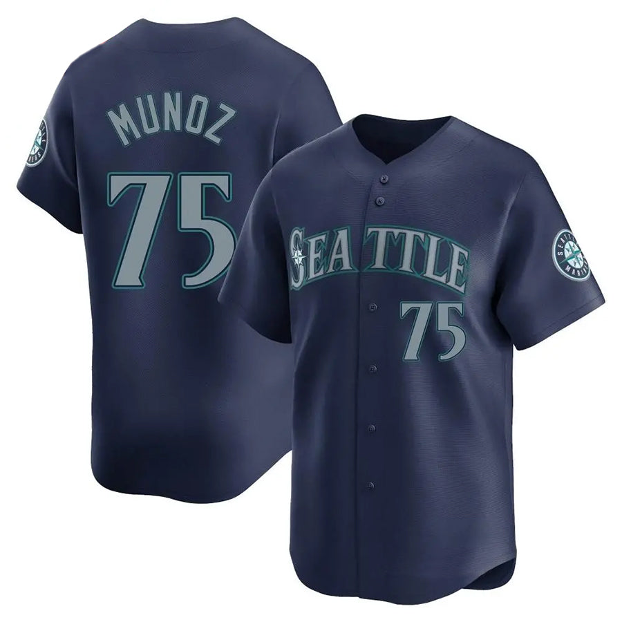 Custom #75 Navy SEA Baseball Shirt Top