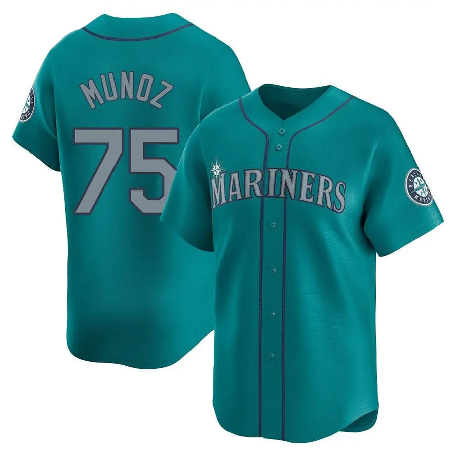 Custom #75 Teal SEA Baseball Shirt Top