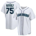 Custom #75 White SEA Baseball Shirt Top