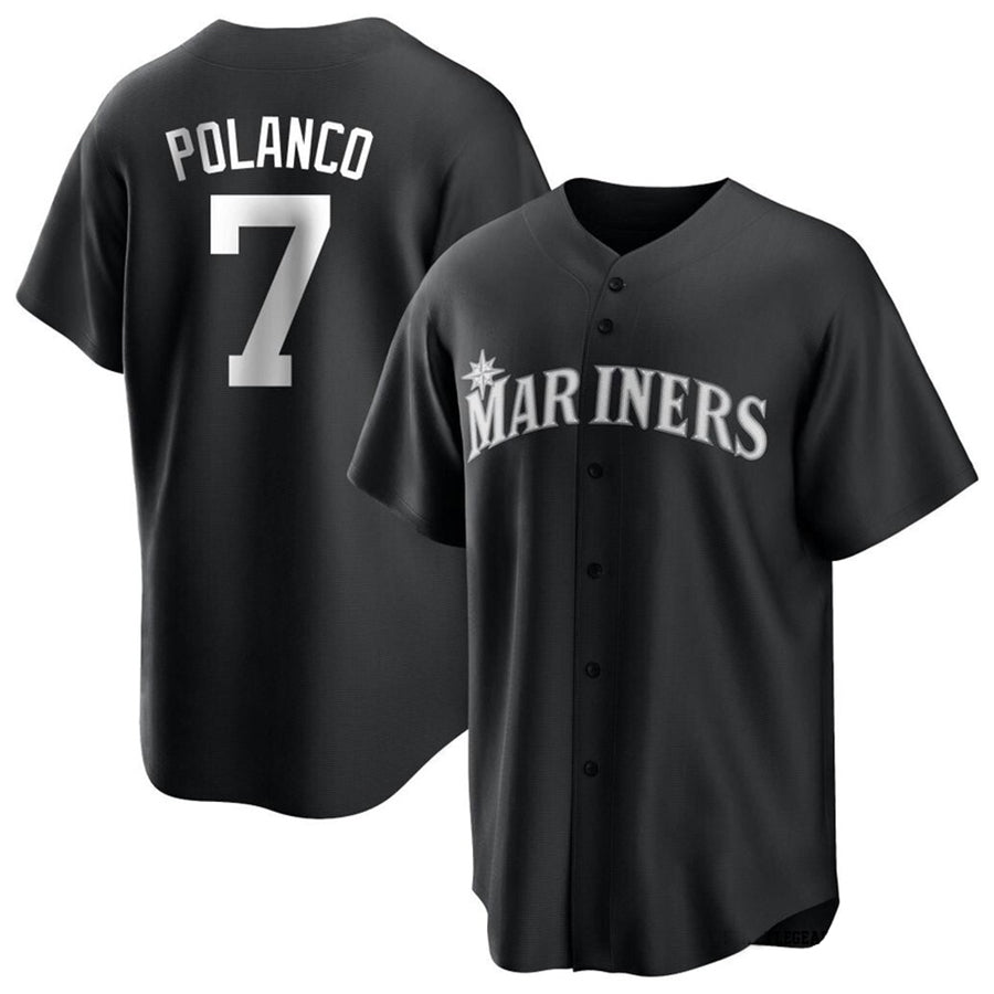 Custom #7 Black SEA Baseball Shirt Top