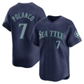 Custom #7 Navy SEA Baseball Shirt Top