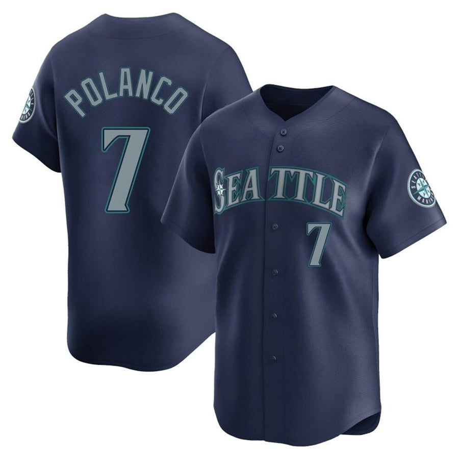 Custom #7 Navy SEA Baseball Shirt Top