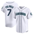 Custom #7 White SEA Baseball Shirt Top