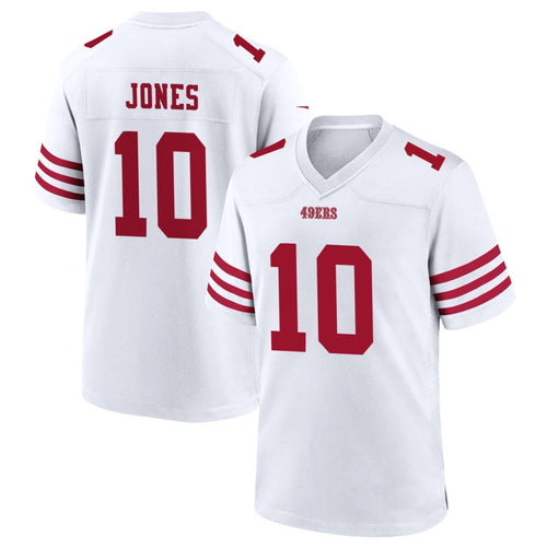 Custom #10 White SF Football Shirt Top