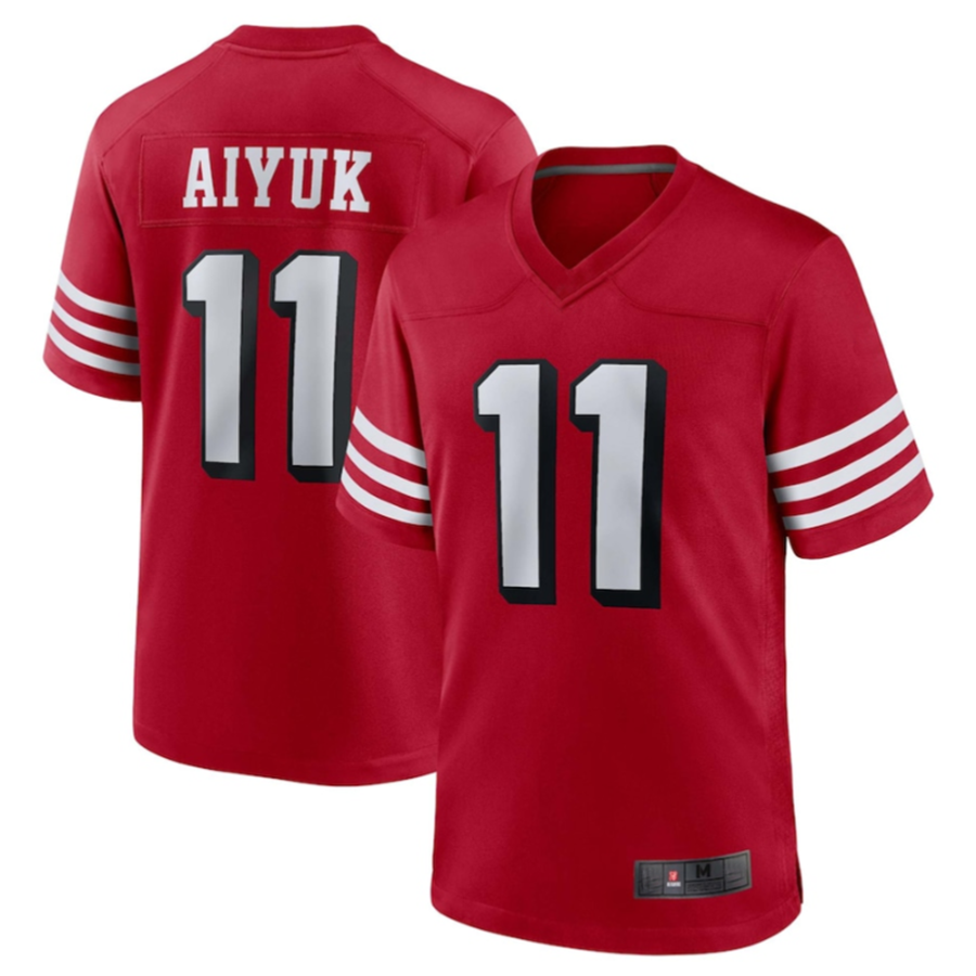 Custom #11 Scarlet SF Football Shirt Top