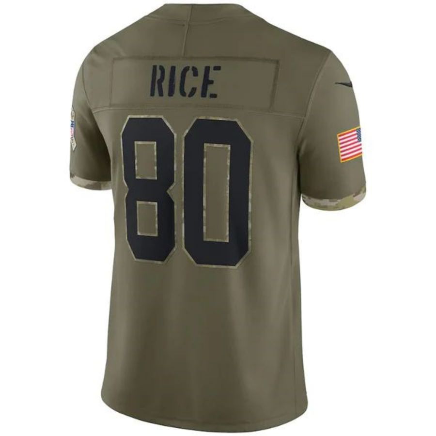 Custom #80 Olive SF Football Shirt Top