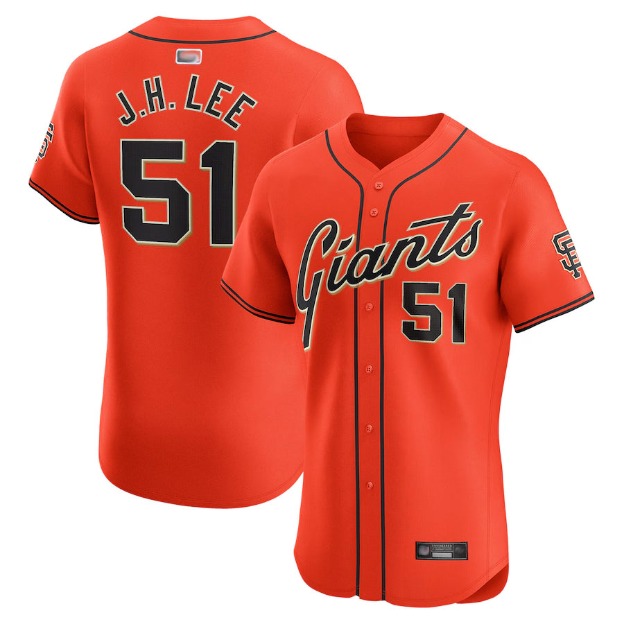 Custom #51 Orange SF Baseball Shirt Top