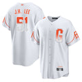 Custom #51 White City Connect SF Baseball Shirt Top