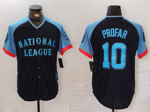 Custom #10 Navy All Star SD Baseball Shirt Top