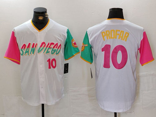 Custom #10 City Connect SD Baseball Shirt Top
