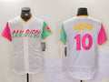 Custom #10 White City Connect SD Baseball Shirt Top