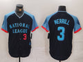 Custom #3 Navy All Star SD Baseball Shirt Top