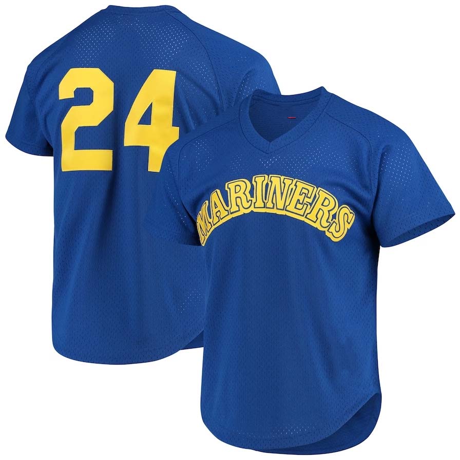 Custom #24 Royal SEA Baseball Shirt Top