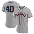 Custom #40 Gray STL Baseball Shirt Top