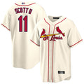 Custom #11 Cream STL Baseball Shirt Top