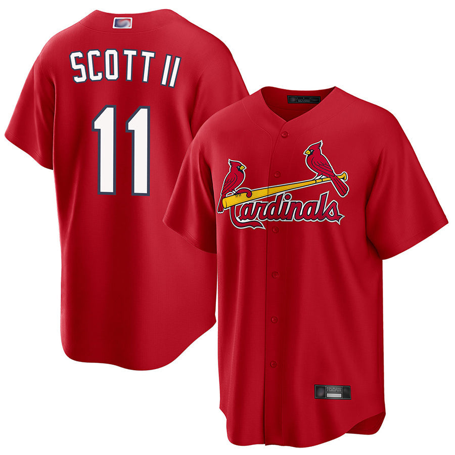 Custom #11 Red STL Baseball Shirt Top
