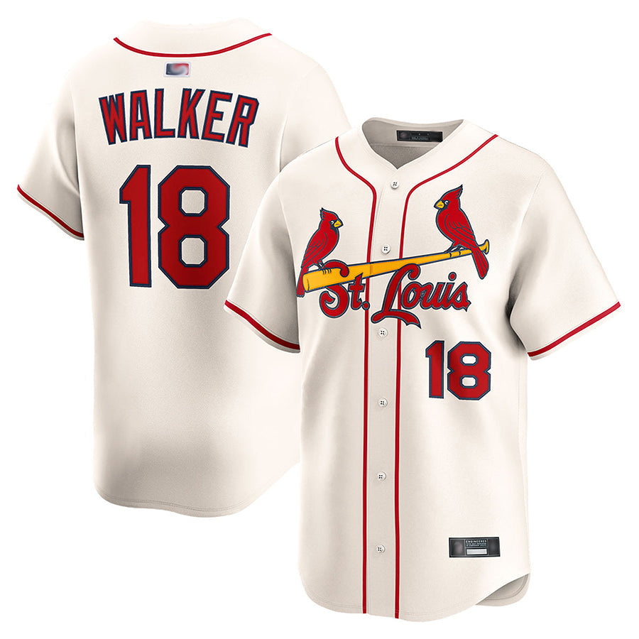 Custom #18 Cream STL Baseball Shirt Top