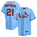Custom #21 Light Blue STL Baseball Shirt Top