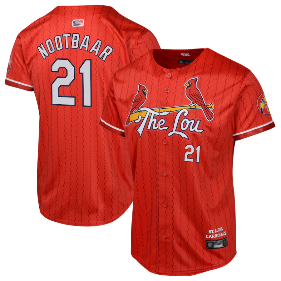 Custom #21 Red City Connect STL Baseball Shirt Top