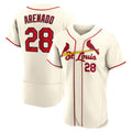 Custom #28 Cream STL Baseball Shirt Top