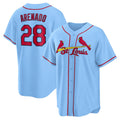 Custom #28 Light Blue STL Baseball Shirt Top